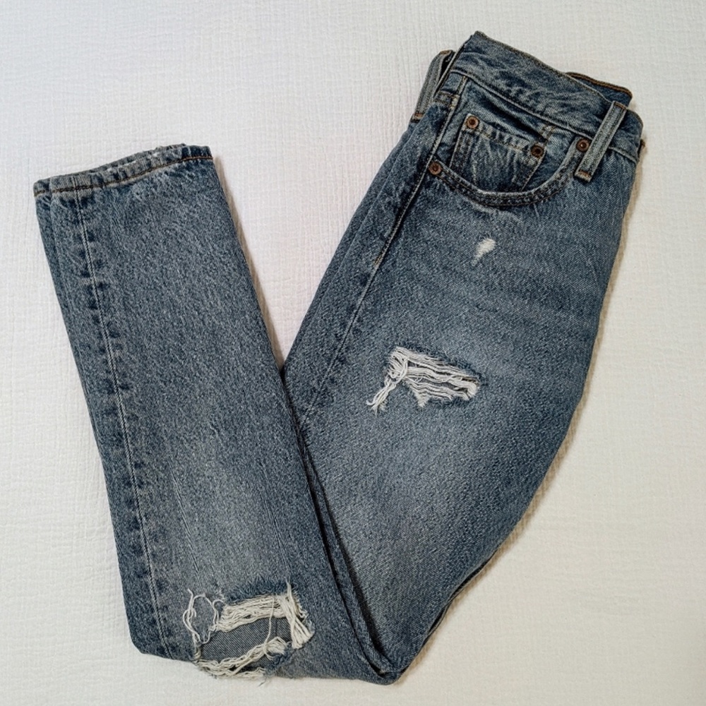 Levi 501 high rise skinny jeans